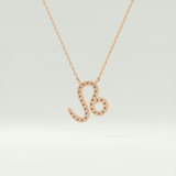 0.14 TCW Round Lab-Grown Diamond Leo Zodiac Necklace 12