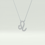 0.14 TCW Round Lab-Grown Diamond Leo Zodiac Necklace 14