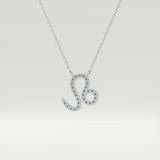 0.14 TCW Round Lab-Grown Diamond Leo Zodiac Necklace 18