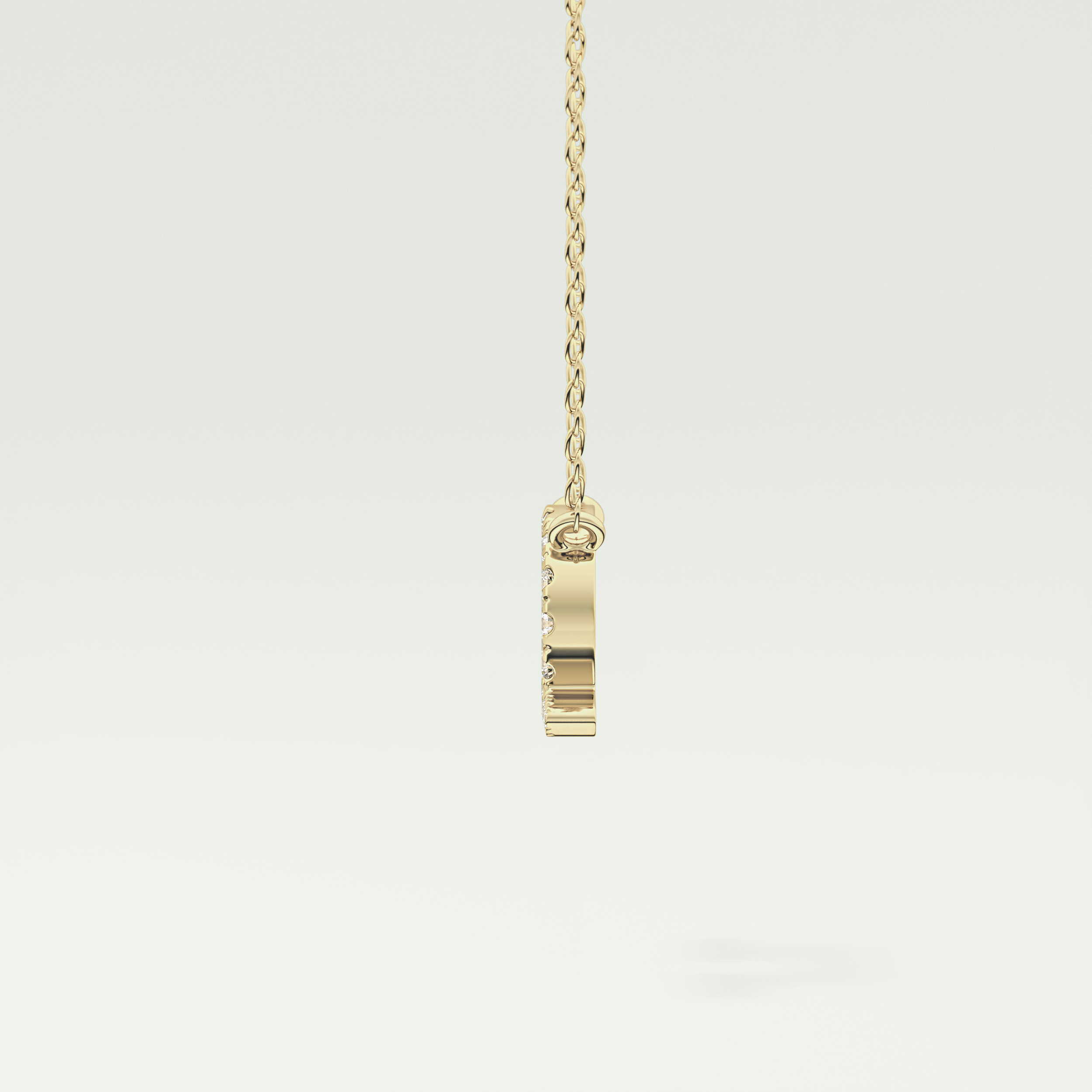 0.101 CT Round Lab-Grown Diamond Libra Zodiac Necklace 3