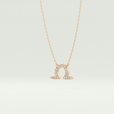 0.101 CT Round Lab-Grown Diamond Libra Zodiac Necklace 6