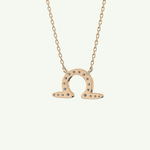 0.101 CT Round Lab-Grown Diamond Libra Zodiac Necklace 8