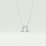 0.101 CT Round Lab-Grown Diamond Libra Zodiac Necklace 10