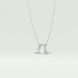 0.101 CT Round Lab-Grown Diamond Libra Zodiac Necklace 10