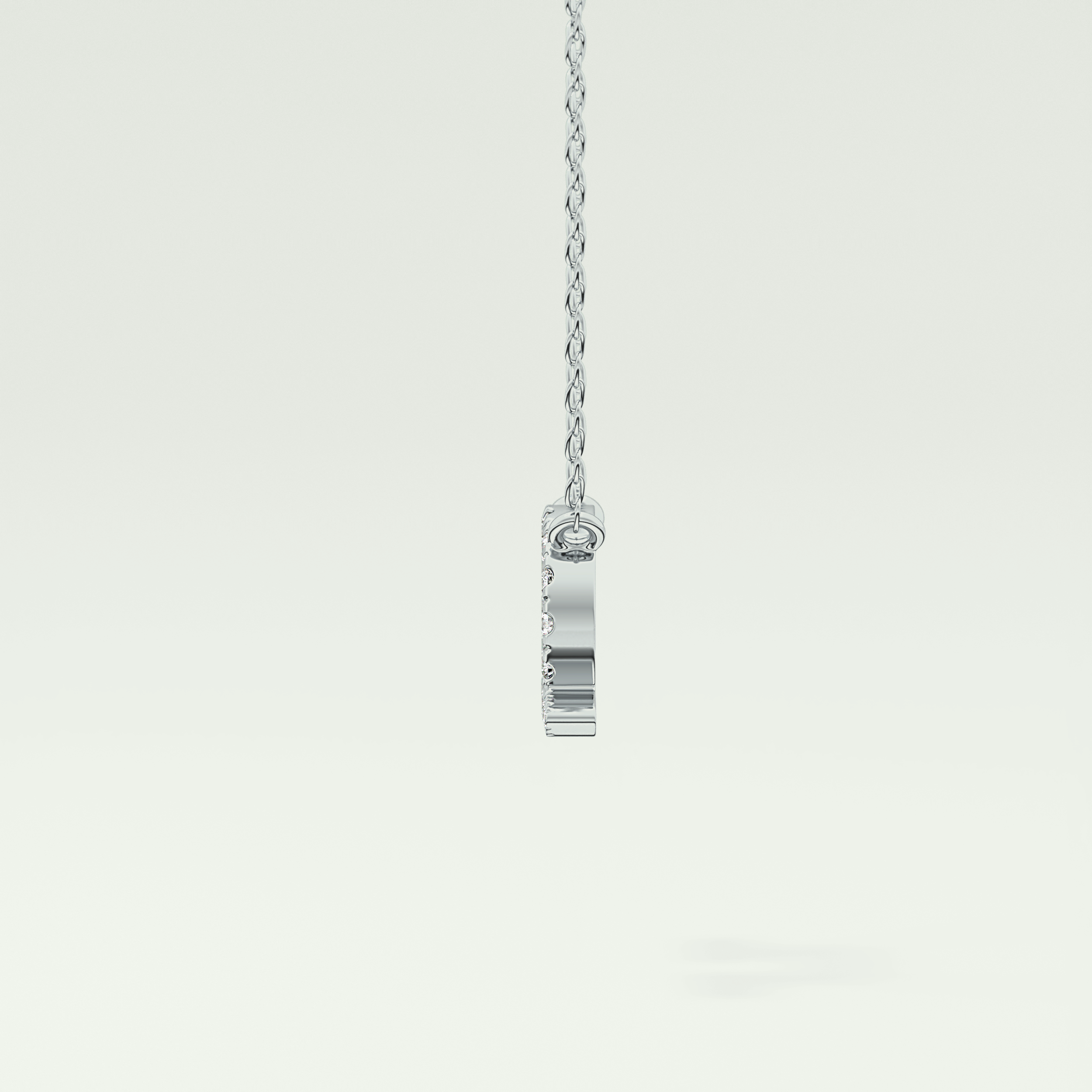 0.101 CT Round Lab-Grown Diamond Libra Zodiac Necklace 11