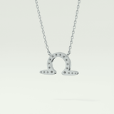 0.101 CT Round Lab-Grown Diamond Libra Zodiac Necklace 12