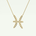 0.273 CT Round Lab-Grown Diamond Pisces Zodiac Necklace 4