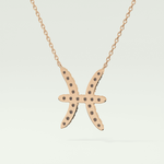 0.273 CT Round Lab-Grown Diamond Pisces Zodiac Necklace 8