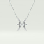 0.273 CT Round Lab-Grown Diamond Pisces Zodiac Necklace 9