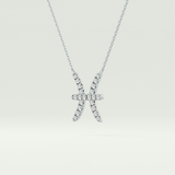 0.273 CT Round Lab-Grown Diamond Pisces Zodiac Necklace 10
