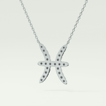 0.273 CT Round Lab-Grown Diamond Pisces Zodiac Necklace 12