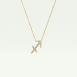0.273 CT Round Lab-Grown Diamond Sagittarius Zodiac Necklace 2