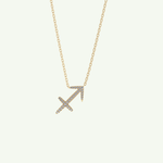 0.273 CT Round Lab-Grown Diamond Sagittarius Zodiac Necklace 4