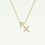 0.273 CT Round Lab-Grown Diamond Sagittarius Zodiac Necklace 5