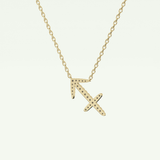 0.273 CT Round Lab-Grown Diamond Sagittarius Zodiac Necklace 5