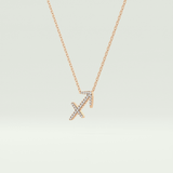 0.273 CT Round Lab-Grown Diamond Sagittarius Zodiac Necklace 8