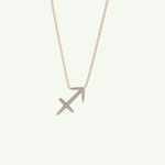 0.273 CT Round Lab-Grown Diamond Sagittarius Zodiac Necklace 10