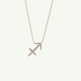 0.273 CT Round Lab-Grown Diamond Sagittarius Zodiac Necklace 10