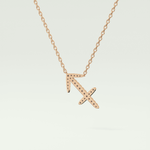 0.273 CT Round Lab-Grown Diamond Sagittarius Zodiac Necklace 11