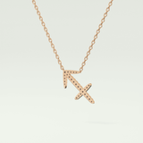 0.273 CT Round Lab-Grown Diamond Sagittarius Zodiac Necklace 11