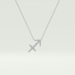 0.273 CT Round Lab-Grown Diamond Sagittarius Zodiac Necklace 13