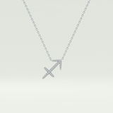 0.273 CT Round Lab-Grown Diamond Sagittarius Zodiac Necklace 13