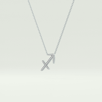 0.273 CT Round Lab-Grown Diamond Sagittarius Zodiac Necklace 14