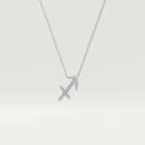 0.273 CT Round Lab-Grown Diamond Sagittarius Zodiac Necklace 14