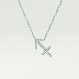 0.273 CT Round Lab-Grown Diamond Sagittarius Zodiac Necklace 17