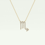 0.093 CT Round Lab-Grown Diamond Virgo Zodiac Necklace 1