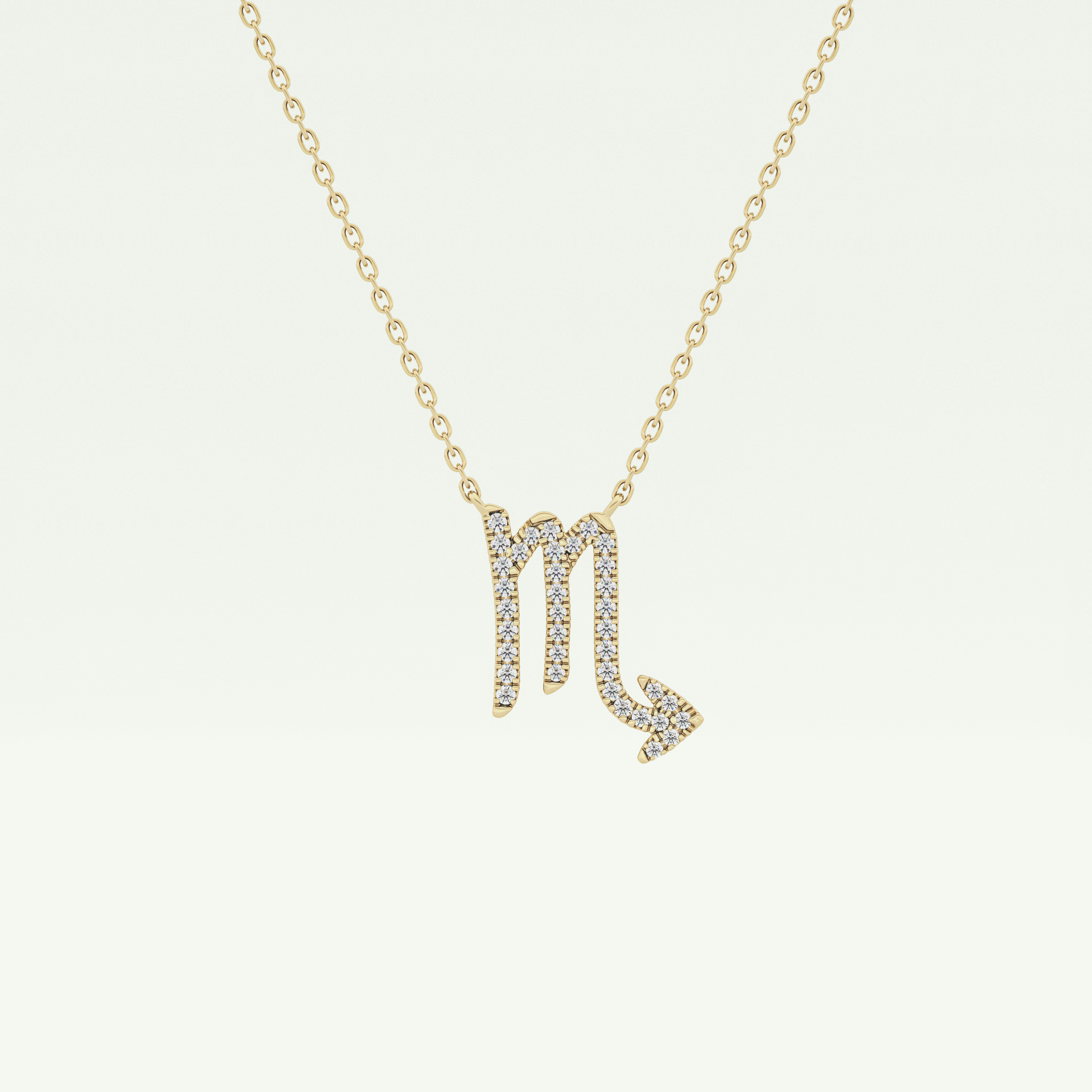 0.093 CT Round Lab-Grown Diamond Virgo Zodiac Necklace 1