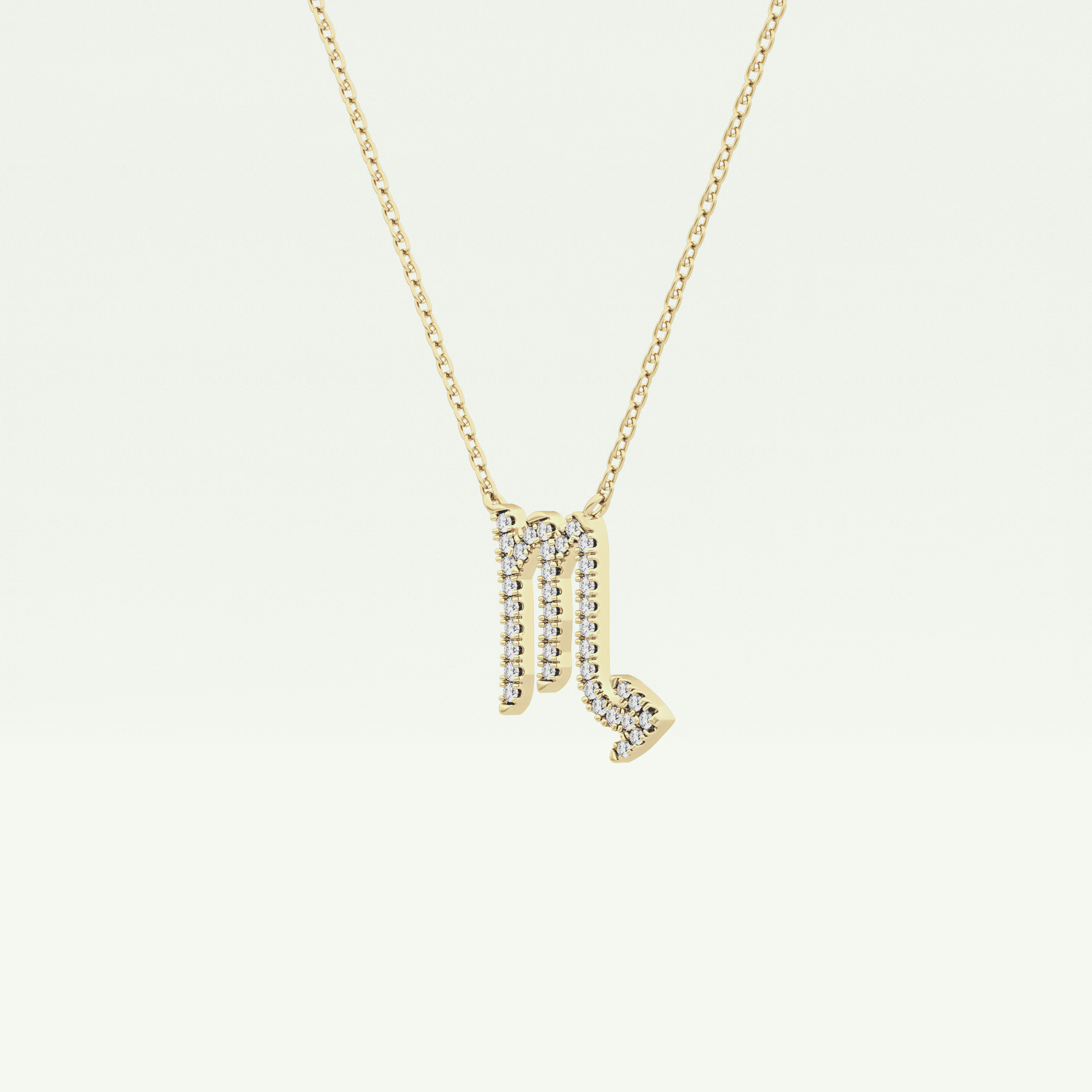 0.093 CT Round Lab-Grown Diamond Virgo Zodiac Necklace 2