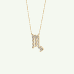 0.093 CT Round Lab-Grown Diamond Virgo Zodiac Necklace 4
