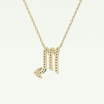 0.093 CT Round Lab-Grown Diamond Virgo Zodiac Necklace 5