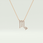 0.093 CT Round Lab-Grown Diamond Virgo Zodiac Necklace 6