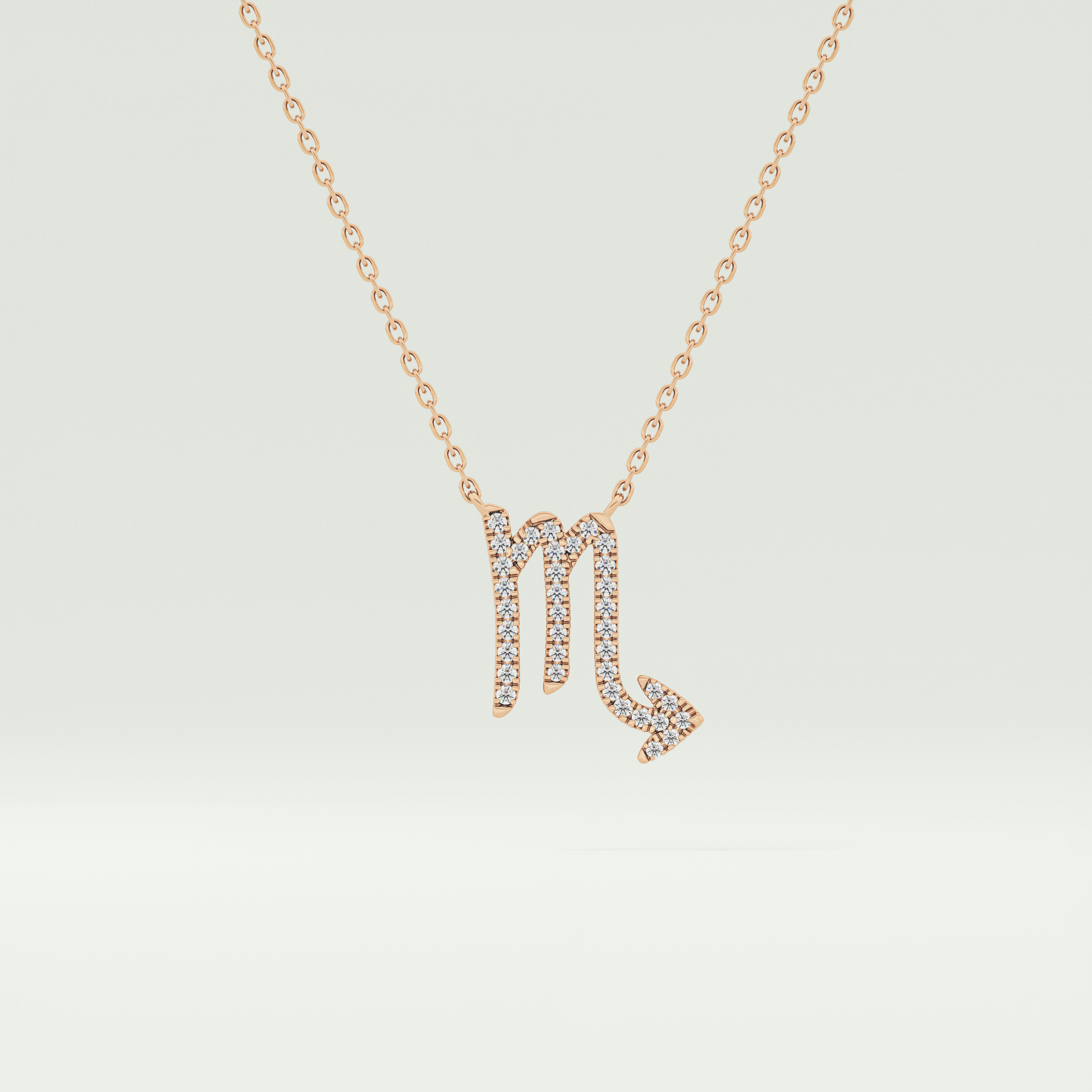 0.093 CT Round Lab-Grown Diamond Virgo Zodiac Necklace 6