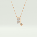 0.093 CT Round Lab-Grown Diamond Virgo Zodiac Necklace 7