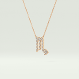 0.093 CT Round Lab-Grown Diamond Virgo Zodiac Necklace 7