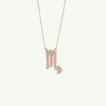 0.093 CT Round Lab-Grown Diamond Virgo Zodiac Necklace 9