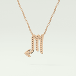 0.093 CT Round Lab-Grown Diamond Virgo Zodiac Necklace 10