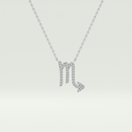 0.093 CT Round Lab-Grown Diamond Virgo Zodiac Necklace 11