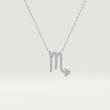 0.093 CT Round Lab-Grown Diamond Virgo Zodiac Necklace 11