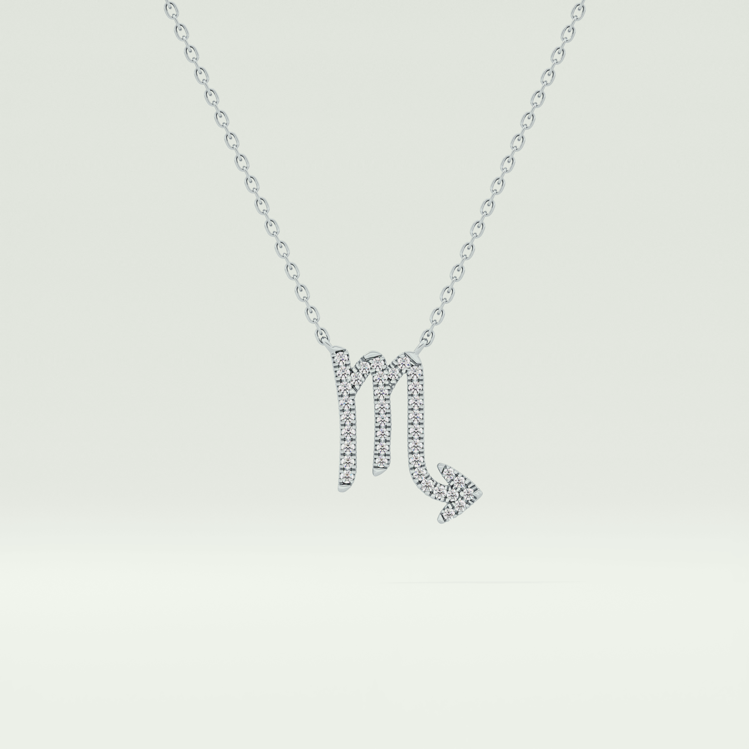 0.093 CT Round Lab-Grown Diamond Virgo Zodiac Necklace 11
