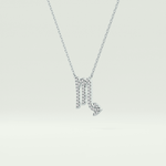 0.093 CT Round Lab-Grown Diamond Virgo Zodiac Necklace 12