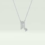 0.093 CT Round Lab-Grown Diamond Virgo Zodiac Necklace 12