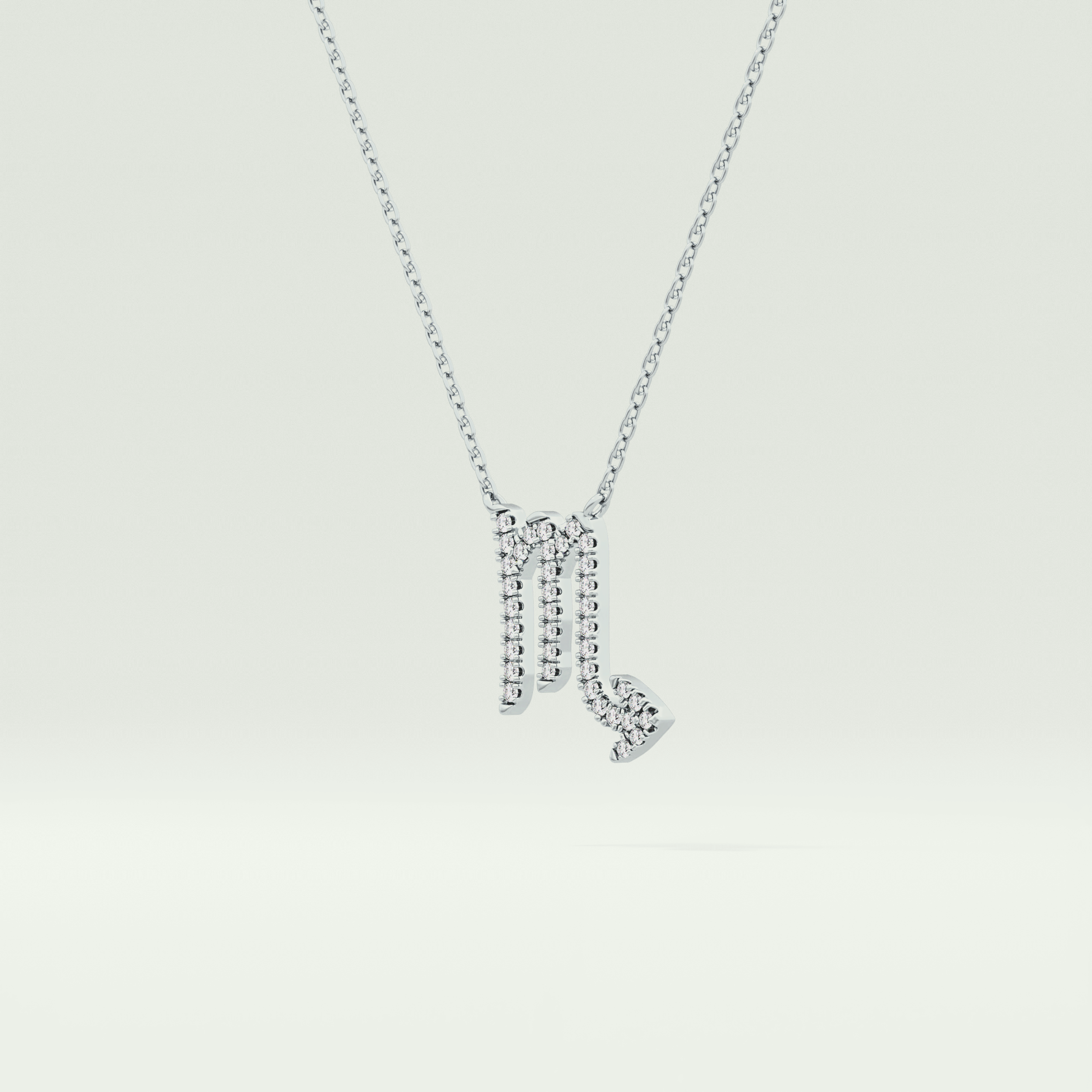 0.093 CT Round Lab-Grown Diamond Virgo Zodiac Necklace 12