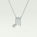 0.093 CT Round Lab-Grown Diamond Virgo Zodiac Necklace 15