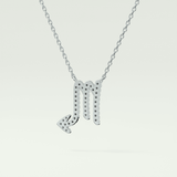 0.093 CT Round Lab-Grown Diamond Virgo Zodiac Necklace 15