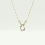 0.12 CT Round Lab-Grown Diamond Taurus Zodiac Necklace 2