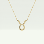 0.12 CT Round Lab-Grown Diamond Taurus Zodiac Necklace 5